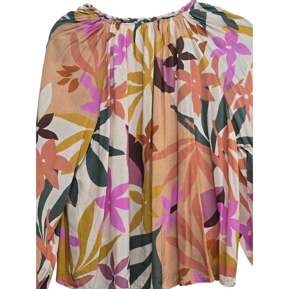 Velvet Graham & Spencer Floral Boho Blouse Romantic Effortless Soft Girl Small - Picture 7 of 7